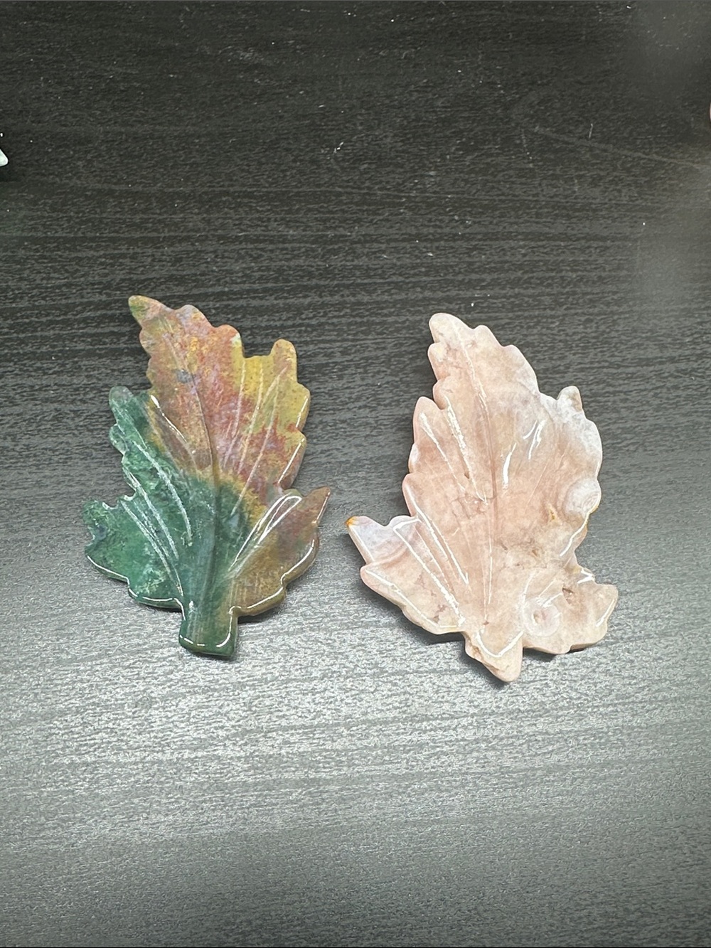 Crystal Leaf Carvings